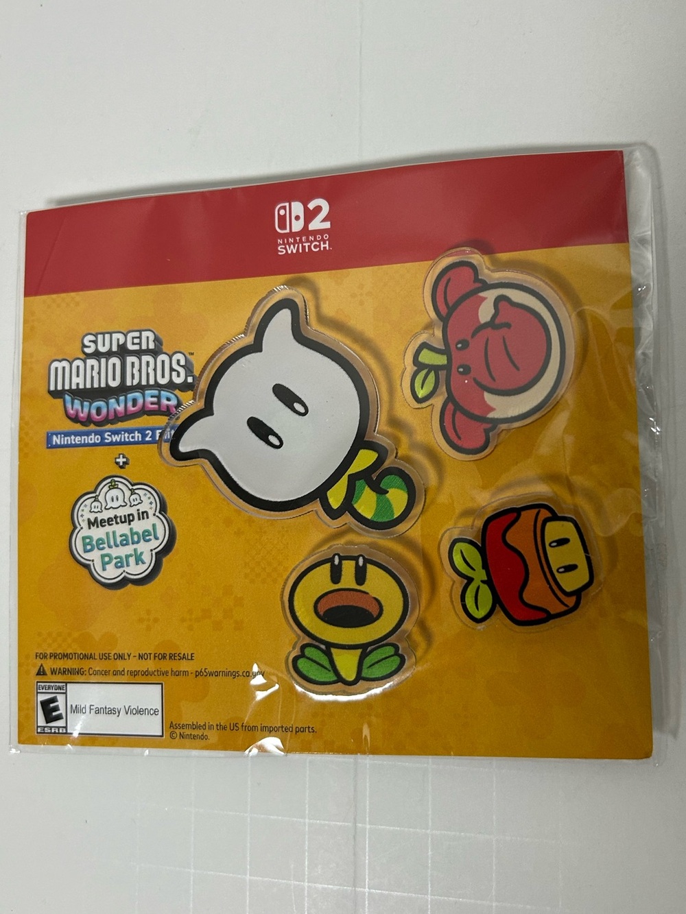 Nintendo Super Mario Bros. Wonder Bellabel Park Collectible Acrylic Pin Set